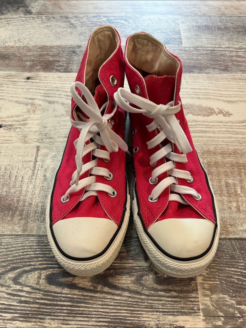 Converse Hot Pink High-Top Canvas Sneakers